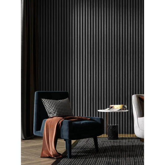 0.83 In. X 0.65 Ft. X 8 Ft. Wood Slat Acoustic Panels, Mdf Decorative Wall Paneling (4 Piece/21 Sq. Ft.)