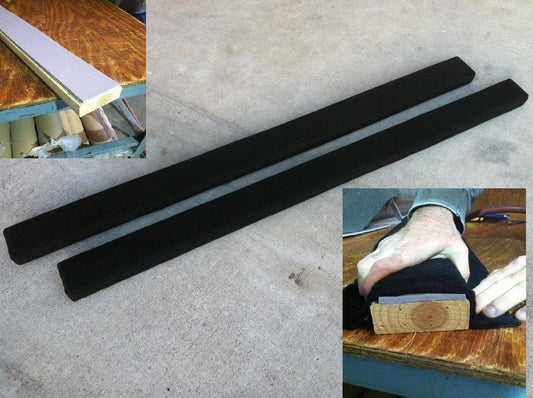 (2) 7 Long Marine Carpet Black Bunk Boards W/Padding